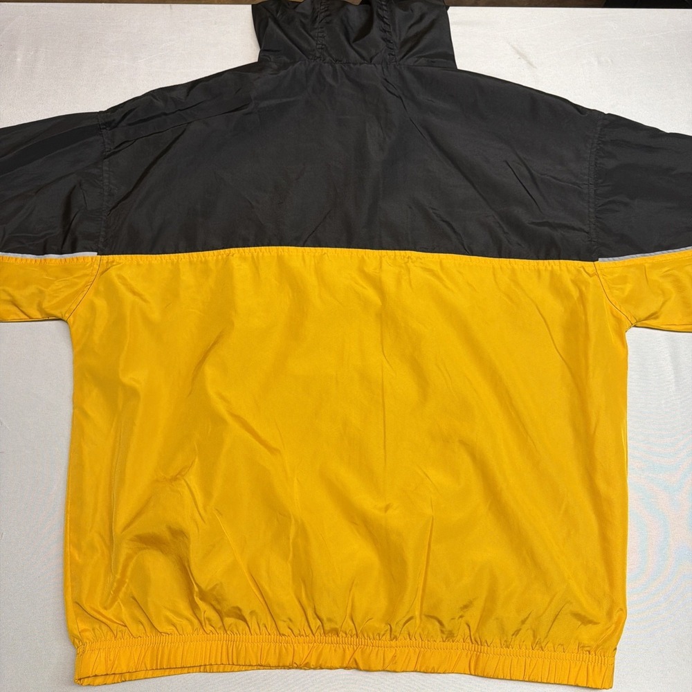 Pittsburgh Steelers NFL Team Apparel 1/4 Zip Windbreaker Mens L 90s Color Block - Picture 5 of 7